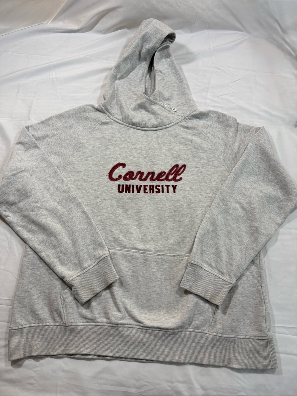 Cornell University Ouray Gray Embroidered Hoodie Sweatshirt XL Ivy League